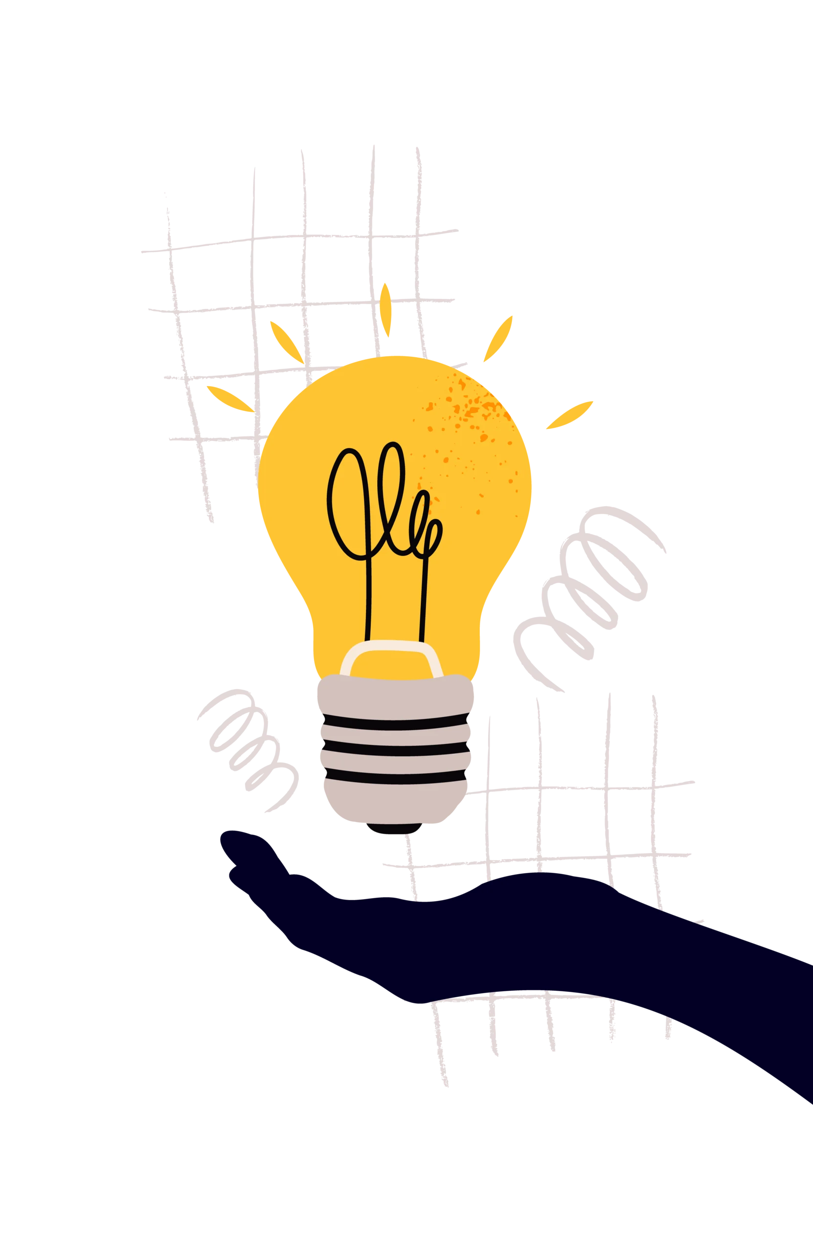 SEO Beratung Symbolgrafik glühbirne auf einer hand